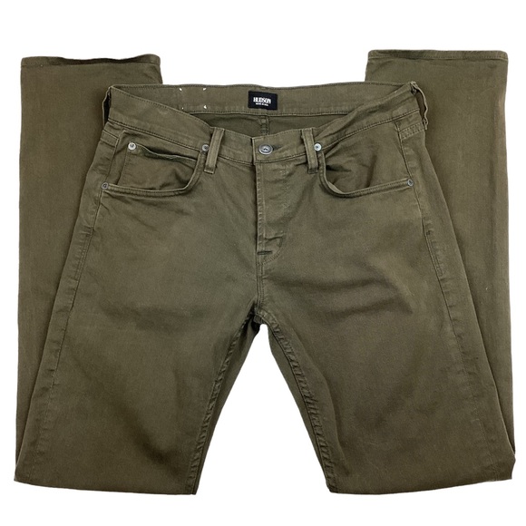 HUDSON Bryon 5 Pocket Straight Jeans Buttonfly Brown - Picture 4 of 12